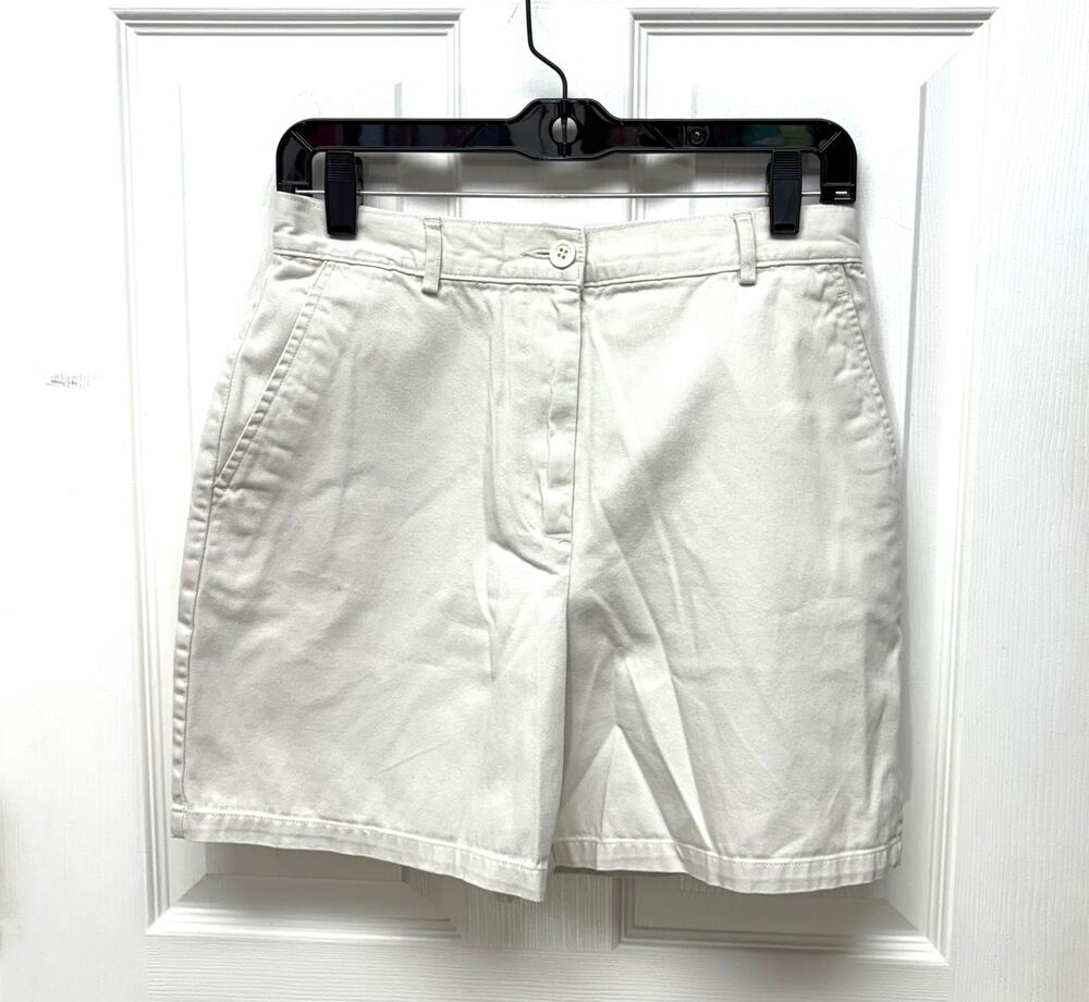 J.Crew Shorts Tan Chinos Stretch Cotton High Rise Flat Front Women's Size 8